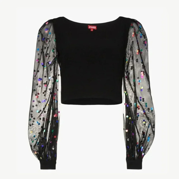 STAUD Tops - Staud Sway Blouse with Rainbow Dots